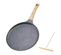 Poêle à crêpes en fonte d'aluminium 26 cm pour tous les types de plaques de | Fonte d'aluminium de haute qualité, excellente conduction thermique, durable, convient à tous les types de plaques de cuisson
