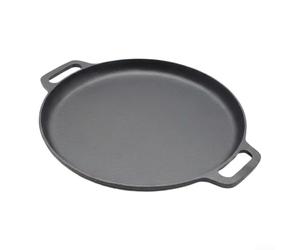 Poêle à crêpes et grill en fonte - 28 cm, 30 cm, 33 cm, 35 cm, compatible avec l'induction, design classique - Polyvalente pour crêpes, viande et cuisine domestique (35 cm)