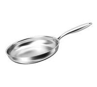 Cheffinger Poêle à Frire 24 cm Compatible Tous Feux Induction en Acier Inoxydable Argent