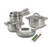 Poêle à Frire 28 cm, Casseroles 14 et 18 cm, Faitouts 20 24 cm inox 18/10 Triply Fackelmann Vita3