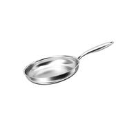 Cheffinger, poêle à frire 28 cm en acier inoxydable, compatible avec tous les types de cuisinières, y compris l'induction, couleur argent