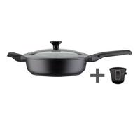 EASY CLICK Sauteuse Fonte Aluminium Aspect Pierre Manche amovible Induction D28 cm SC