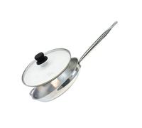 Poêle à frire 32 cm en inox 18/10 et couvercle en verre Elo Profi Therm