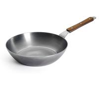 Poêle à frire/à bords hauts « Carbon Steel » de Woll, aspect manche en bois, 28 cm (sans ) - Compatible avec l'induction