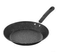 Poêle à frire antiadhésive 23 x 23 cm avec design multi-trous pour steak et œufs, chauffage rapide, compatible avec induction gaz électrique, poêle carrée légère noire