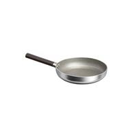 Cheffinger Poêle à Frire Antiadhésive 24cm Induction avec Manche Effet Bois Argent