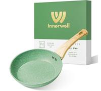 Poêle à frire antiadhésive 24cm Vert Poêle à induction avec poignée en bois