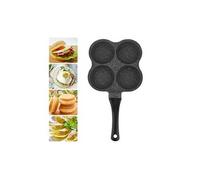 Poêle à frire antiadhésive, aluminium 4 trous crêpe omelette oeufs poêle à frire machine à petit déjeuner ustensile de cuisine résistance aux