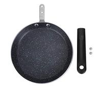 Poêle à frire antiadhésive, avec corps en aluminium et poignée de protection contre la chaleur, pour le petit-déjeuner, les crêpes, les œufs, la pizza sur les cuisinières à (Mittlere Größe (8 Zoll))