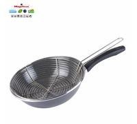 MAGEFESA Parma - Poêle friteuse avec panier de 26 cm, revêtement émaillé, nettoyage au lave-vaisselle, compatible avec cuisinières à gaz, vitrocéramique et gaz, fabriquée en Espagne