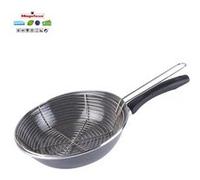 MAGEFESA Parma - Poêle friteuse avec panier de 26 cm, revêtement émaillé, nettoyage au lave-vaisselle, compatible avec cuisinières à gaz, vitrocéramique et gaz, fabriquée en Espagne