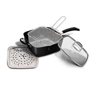 Cuisson Berlinger Haus Poele 24 cm avec panier et plaque vapeur 4 El. Black Pro BH6554