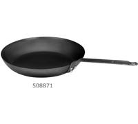 Poêle à frire, braisière, acier pressé, noir, Ø 40 cm, ronde