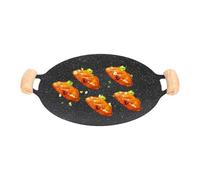Poêle à Frire - chauffante à Induction pour Barbecue Ronde antiadhésive pour Dessus de cuisinière | Poêle à Griller pour Barbecue, de Cuisson multifonctionnelle pour viandes, crêpes, côtes levées
