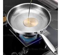 Poêle à frire en acier inoxydable titane 22/24/26/28/30 cm, antiadhésive, wok, poêle à œufs, poêle à steak, cuisinière à induction, cuisinière à gaz, ustensiles de cuisine 26cm