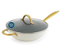 Poêle à frire en aluminium, revêtement antiadhésif, compatible avec les plaques à induction, diamètre 28 cm