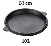 Poêle à frire en fonte avec couvercle Kazan 10L - poêle à frire durable pour la cuisine, le camping, le barbecue, l'extérieur