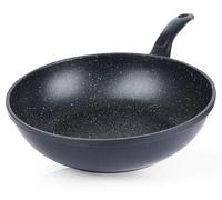 Poêle à frire en fonte avec revêtement antiadhésif - Poêle à frire - 30 cm - Alliage d'aluminium - Revêtement antiadhésif - Compatible avec les plaques de cuisson à gaz et à induction - Sans couvercle
