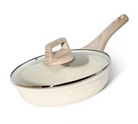 Poêle à frire et couvercle 24 cm beige - Tous feux dont induction Just perfecto JL-41