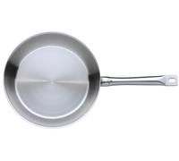 Poêle WMF Gourmet Plus 28 cm, poêle en acier inoxydable induction non revêtue, mate, passe au lave-vaisselle, convient à tous les types de feux, passe au four jusqu'à 250 degrés