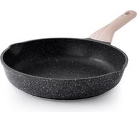 Poêle à frire Kordisen 28 cm avec revêtement antiadhésif en granit, compatible avec les cuisinières à gaz et à induction