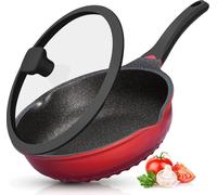 Poêle à frire multifonctionnelle 3 en 1 avec couvercle, 28 cm