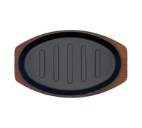 Poêle à frire ovale en fonte de 25,4 cm pour barbecue avec bois | Assiette Grill Cuisine, Barbecue, Service, Maison, Cuisine, Restaurant, Gril, Pique-nique