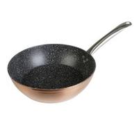 WECOOK! Professional Poêle à Frire Profonde 24 cm, Induction, Pierre Antiadhésive Écologique sans PFOA, Aluminium Forgé, Épaisseur 2,8 mm, Copper, Poignée en Acier Inox., Vitrocéramique, Gaz, Four