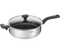 Poêle à frire Tefal Comfort Max 26 cm + couvercle en verre, acier inoxydable haut de gamme, indicateur de température Thermo-Spot, revêtement antiadhésif, induction G7263344