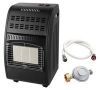 Poêle à gaz 4200W Nova Confort + Tuyau & Détendeur Butane Chauffage d'apppoint mobile Noir Chauffe Rapide Sécurité ODS INTEC