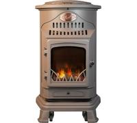 Poêle à gaz Fonte véritable 3.4KW MARRON Miel Effet feu de bois Provence Sahara