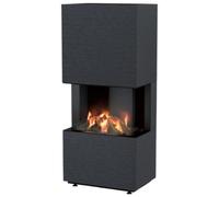 Poêle à gaz Olsberg Osorno Gas Revêtement en pierre naturelle TopStone Gabbro nero ferrara linea-retta, Gaz naturel