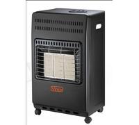Poêle à gaz propane/butane/GPL Vinco Made in Turkey - jusqu'à 4200 W - 3 sélections de puissance - rayons infrarouges - Sûr - Arrêt à l'arrêt - Sécurité anti-basculement - Noir - Avec roues