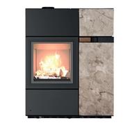 Poêle à granulés Austroflamm Quadra Duo 7 kW Steinverkleidung Marble grey clouds