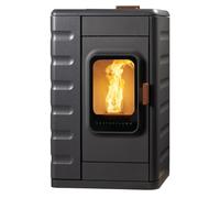 Poêle à granulés Austroflamm Ruby 8 kW Seitenverkleidung aus Stahl und Keramikdeckel Dark anthracite