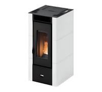 Poêle à granulés Cadel Cristal 6 | 5,5 kW Acier blanc