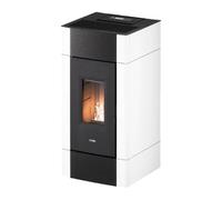 Poêle à granulés Cadel Cristal 9 | 8,5 kW Acier blanc