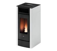 Poêle à granulés Cadel Cristal 9 Air 8,5 kW Acier Blanc