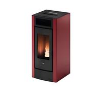 Poêle à granulés Cadel Cristal 9 Air 8,5 kW Acier Rouge