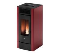 Poêle à granulés Cadel Cristal 9 Airtech 8,5 kW Acier Rouge