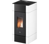 Poêle à granulés Cadel Cristal 9, revêtement métal blanc 8,5KW