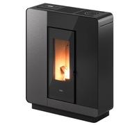 Poêle à granulés Cadel Elle Plus 9 | 8,5 kW Acier Titanium-Verre