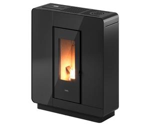 Poêle à granulés Cadel Elle Plus 9 Up-Twin 8,5 kW Verre noir