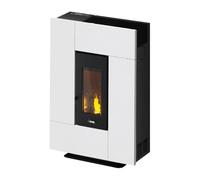 Poêle à granulés Cadel Grace 7 Up 7 kW Acier Blanc