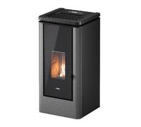 Poêle à granulés Cadel Icon Plus 9 | 8,5 kW Acier titane