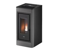 Poêle à granulés Cadel Kobe 11 | 10,5 kW Acier titane