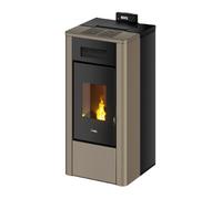 Poêle à granulés Cadel River Idro 23 | 22,4 kW hydro Acier Light Bronze