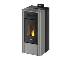 Poêle à granulés Cadel River Idro 23 | 22,4 kW hydro Acier Titanium