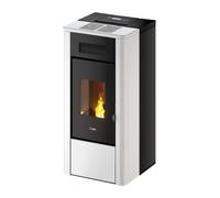 Poêle à granulés Cadel River Idrotech 18 | 17,7 kW hydro Acier Blanc