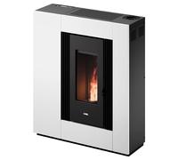 Poêle à granulés Cadel Vesta Plus 11 Up-Twin Autoclean 10,5 kW Acier Blanc